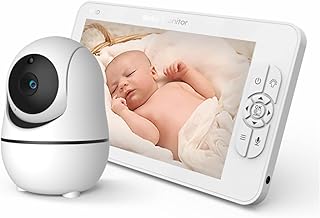 Baby Monitor, 7-inch Large Screen,Baby Monitor with Camera Audio Split Screen, Rotating Camera, Two-Way Talk, Temperature Monitoring,Baby 1080P Camera,Automatic Night Vision, Lullaby.…