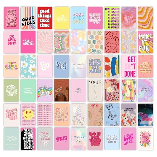 Image of 54 pcs Danish Pastel Wall Collage Kit Aesthetic Pictures, Posters Matisse Wall Art Prints Preppy Room Decor 4 inchx6 inch for Teens Girls Women Dorm Bedroom (Danish Pastel Aesthetic)
