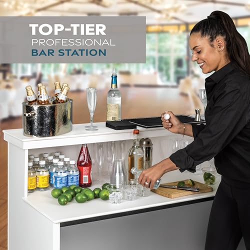 Image of GoBar Elite Heavy-Duty Portable Bar Table - White or Black