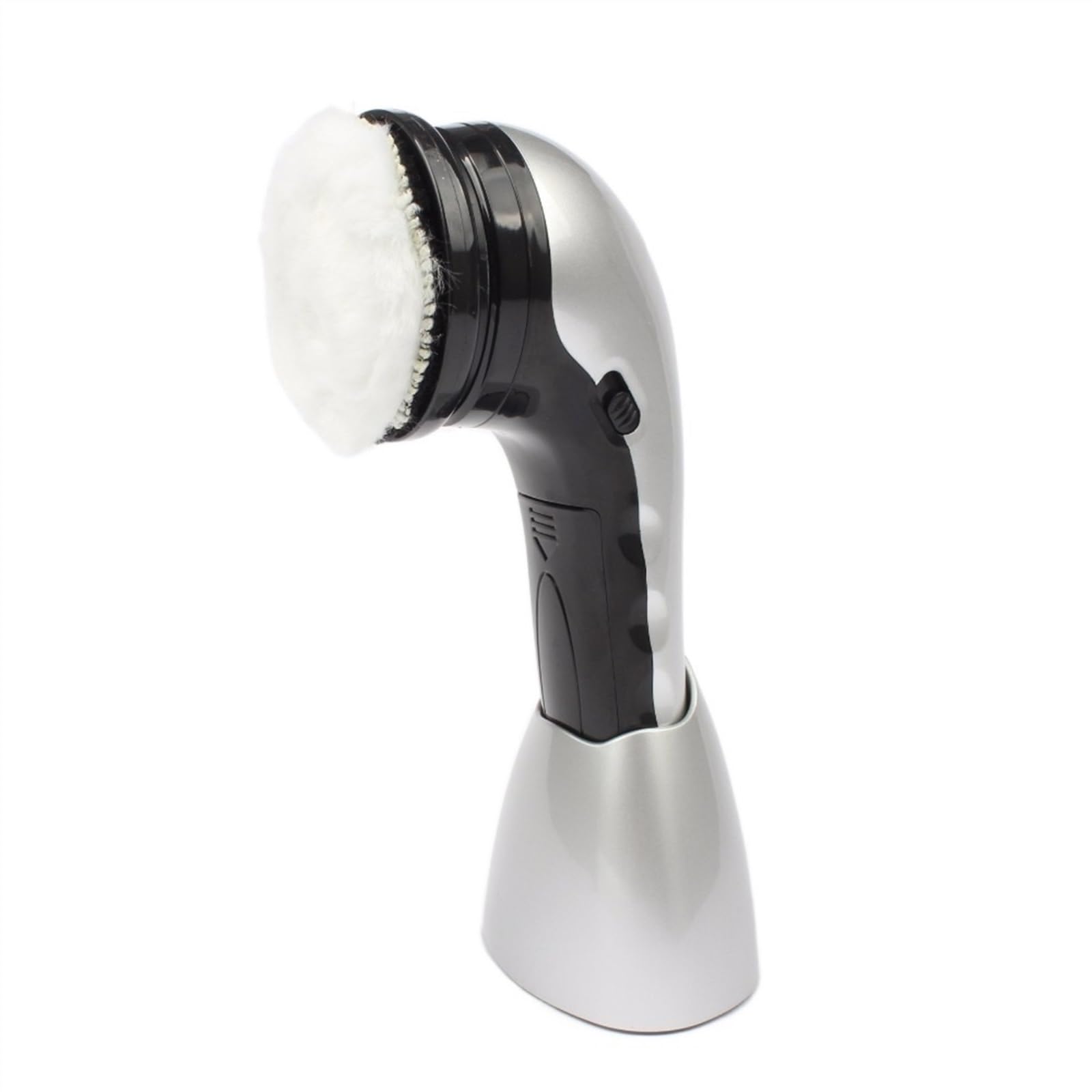 JFGCTYHXY Shoe polisher, Cleaner Leather Polishing Machine Handheld Shoe Boot Care Wax Shining Sponge Polisher Electric(Silver)