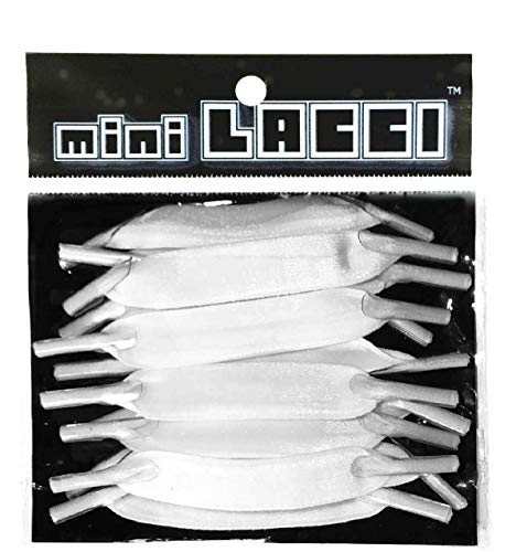 miniLACCI lacci elastici, Unisex Elastische Schnürsenkel, Velluto Bianco,