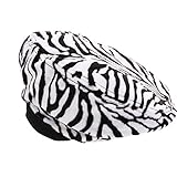 Amosfun Zebra Baskenmütze Hut Winter Französisch Baskenmütze Klassische Baskenmütze Mütze Winter Warme Kappe für Frauen Mädchen Dame Weihnachtsfeier Bevorzugen Strumpf Stuffers