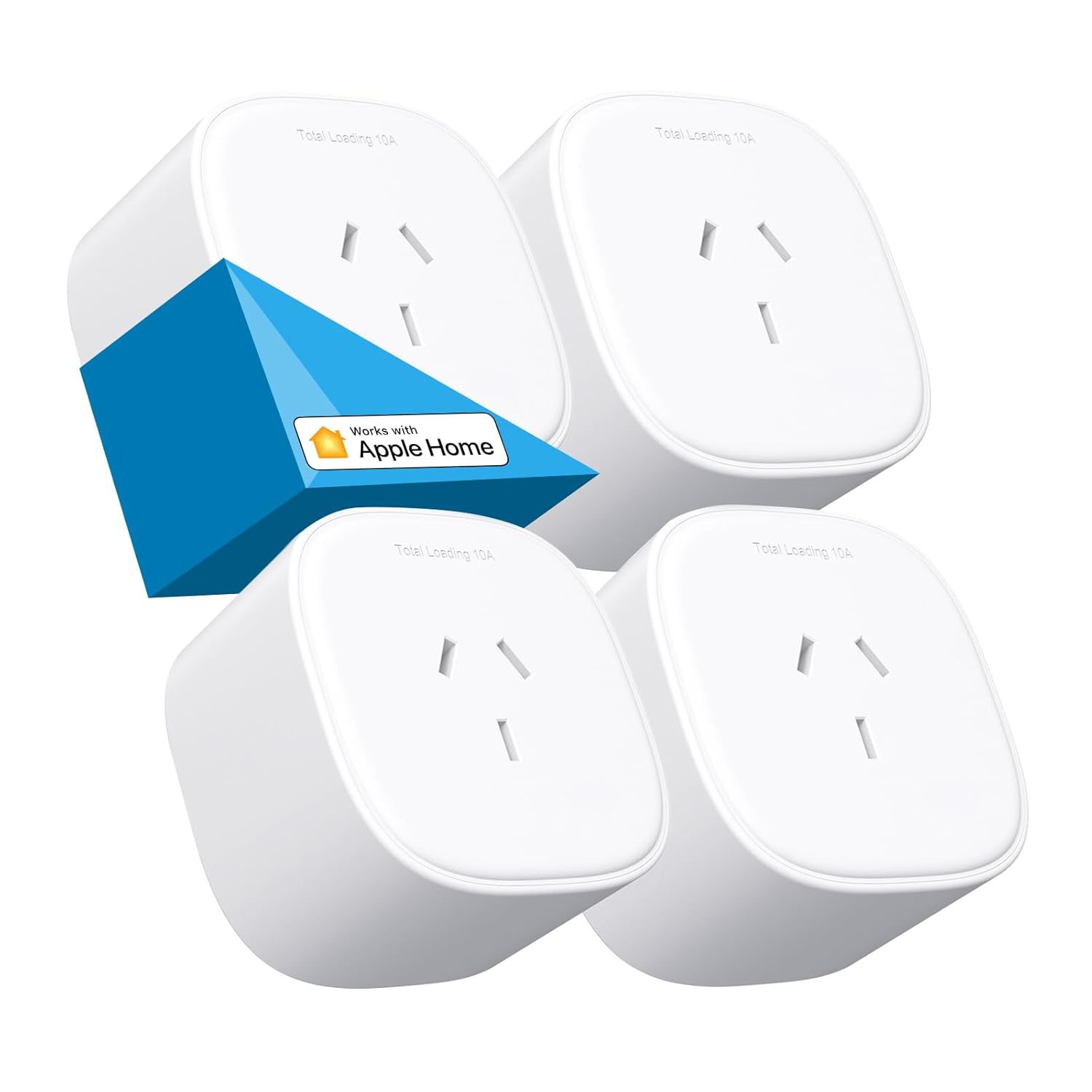 meross Smart Plug WiFi Outlet Works with Apple HomeKit, Siri, Alexa, Google Home, Smart Socket with Timer Function, Remote Control, No Hub Required – 4 Pack