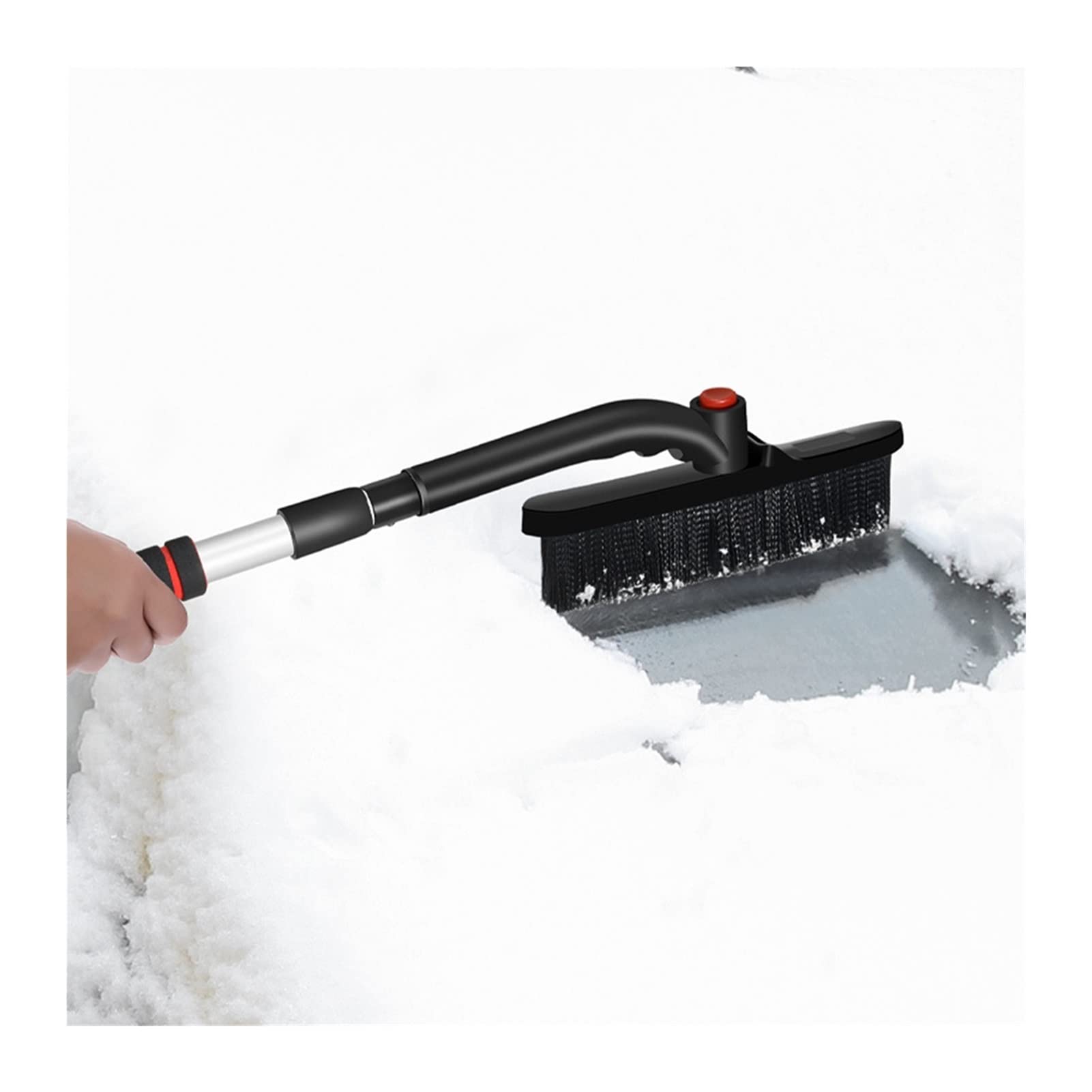 Blocs de Neige Pare-Brise de Voiture Brosse à Neige Poignée rétractable Pelle de déglaçage de véhicule Grattoir de Voiture Brosse Anti-poussière