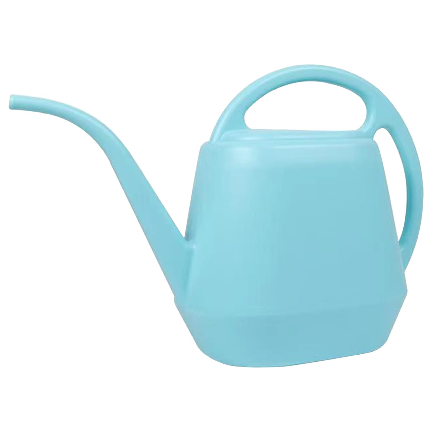Arrosoir à bec long 4L cyan à double poignée pour plantes de jardin et de maison