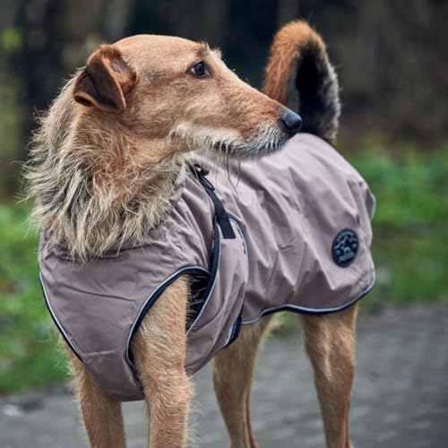 HUNTER UPPSALA Hundemantel, Wasserabweisend, Reflektierend, 80, Taupe