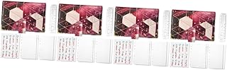 NUOBESTY 4 Conjuntos Fichário Livro De Orçamento De Folhas Soltas Livro De Couro Pu Fichário Capa Fichário Planejador De Orçamento Liga Fichário Para Orçamento Manual Conta Suprimentos