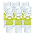 MewMore 20 Micron Whole House Water Filter Cartridge, String Wound Sediment Filters for Well Water, Universal Replacement for Any 10 inch RO Unit - 10" x 2.5" Cartridges - Pack of 6