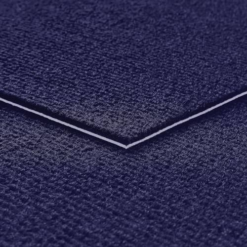 Livelynine Carpet Tiles Blue Carpet Squares with Padding Attached 12x12 4-Tiles Dark Blue Carpet Tile for Bedroom Living Room Basement Non Slip Flooring Square Carpet Floor Tiles Washable Rug Tiles
