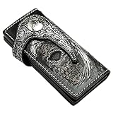 Generic Real Leather Harley Indian Mens Biker Wallet for Chain, 3130, Black
