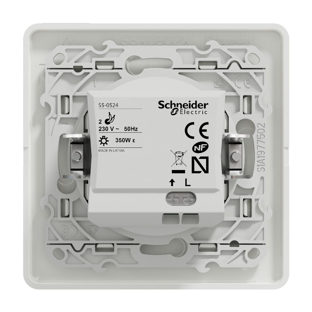 Schneider Electric - Odace, détecteur de présence et de mouvement Blanc, spécial rénovation, 2 fils - S520524