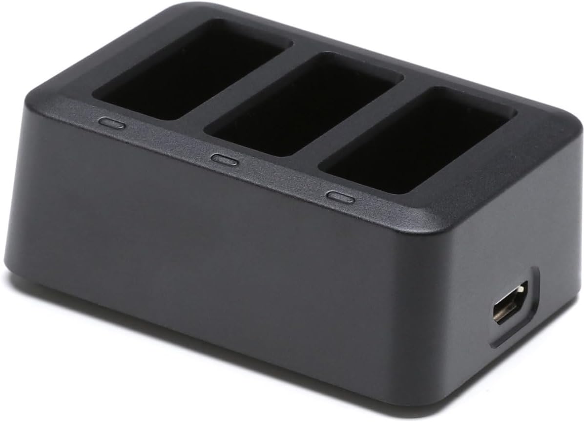 DJI 3-Bay Battery Charging Hub for DJI Tello Drone Batteries, Black, CP.PT.00000271.01