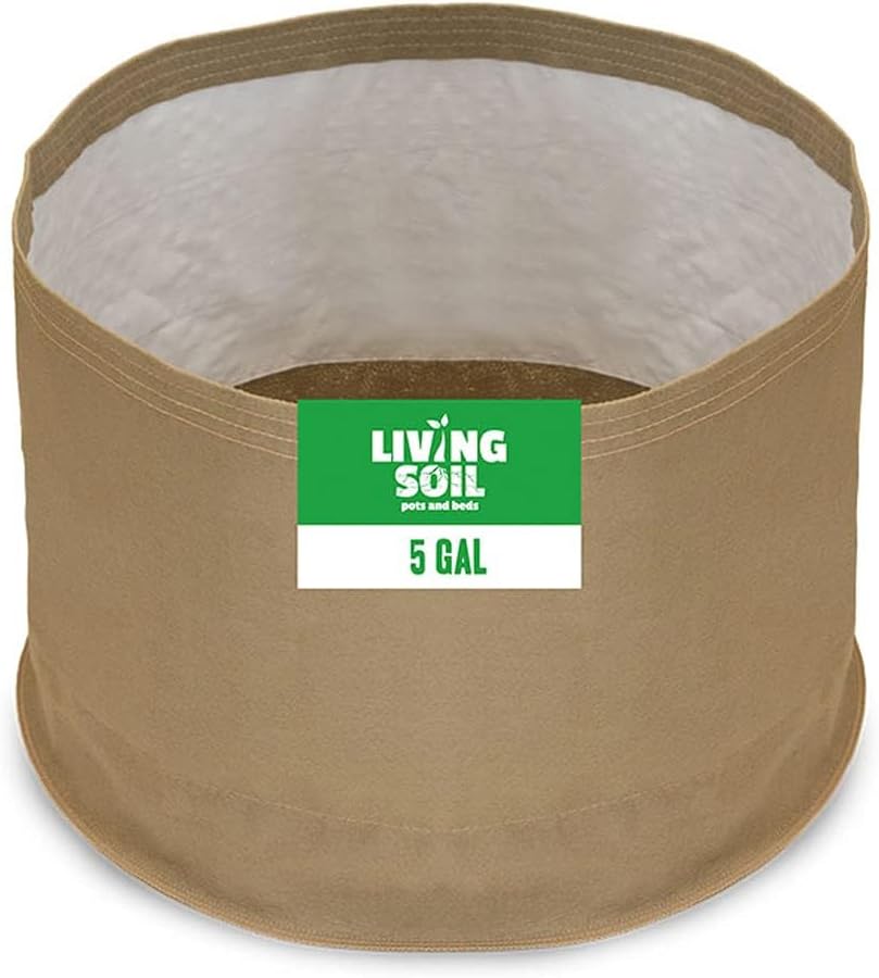 Sustainable Village Blumat Grow Bags 5 Pack - 10 Gallon Fabric Pots for Plants - Breathable Waterproof Cloth Pots with MoistureLock Technology - Promotes Strong and Healthy Roots
