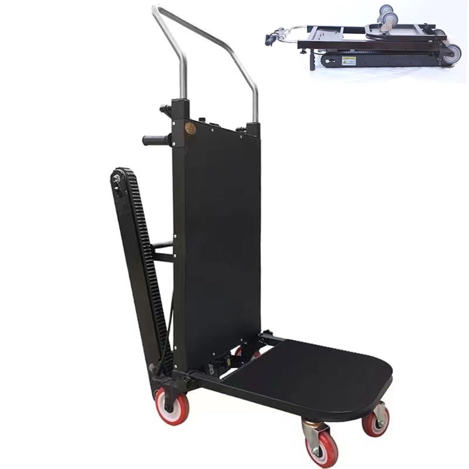 Montascale Elettrico Da 800 W, Carrello Cingolato Automatico Pieghevole, Capacità Di Carico 300kg, Funzionamento One-touch CNC, Batteria Rimovibile