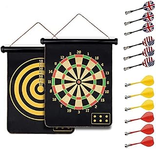 HelaCueil Magnetic Safe Dartboard Ø38cm /15-inch - for Children and Adults Dartboard (with 12 darts)