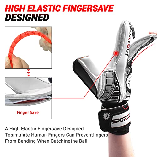 Sportout Goalie Gloves, Goalkeeper Gloves With Fingersave, Soccer Gloves thumb #2