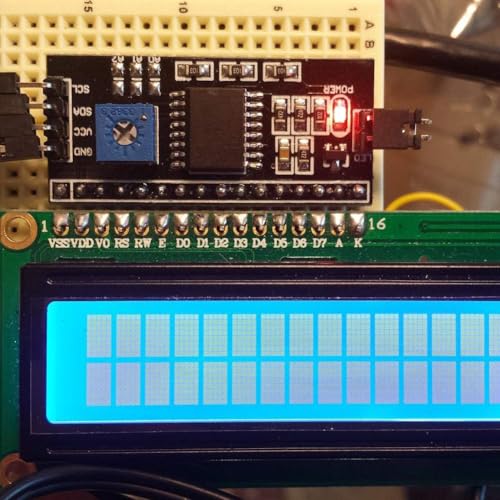 Image of 16x2 LCD Display with Pre-Soldered I2C Module | Plug-and-Play for UNO, Pi, and Microcontroller Projects
