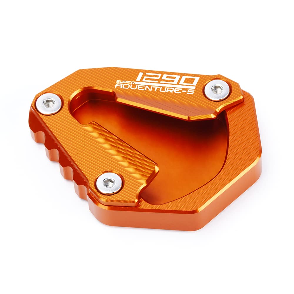 Modeer compatibile con KTM 1290 Super Adventure S 2021 2022 Moto CNC Supporto Piastra di prolunga Cavalletto laterale Pad 1290 ADV 1290adv s 1290S Accessori (arancione)