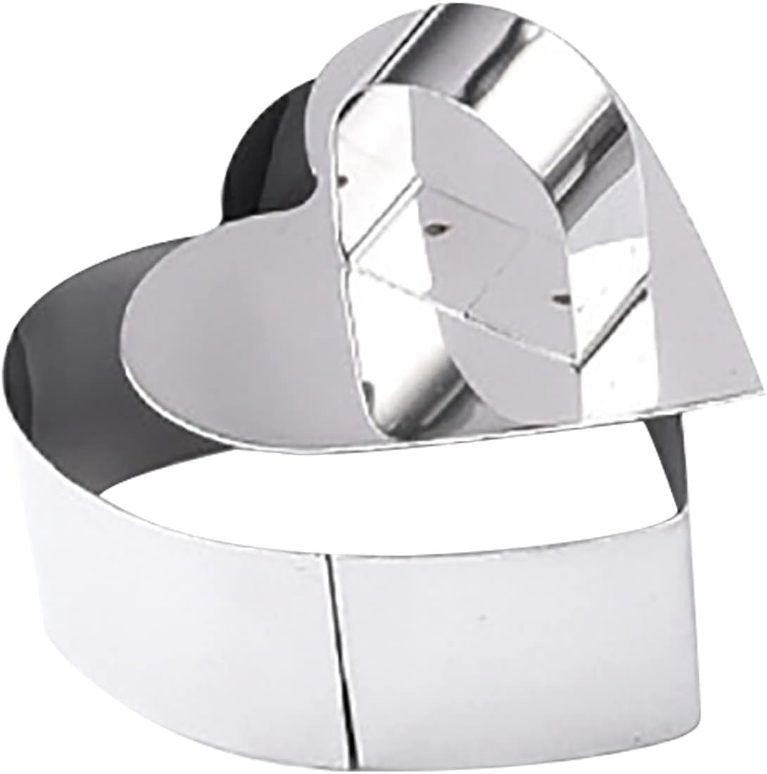 LPOIU 5 Pack Stainless Steel Cake Rings, 3 x 3 inch Dessert Mousse and Pastry Baking Mold, Cooking Rings (5 Rings,5 Pushers)