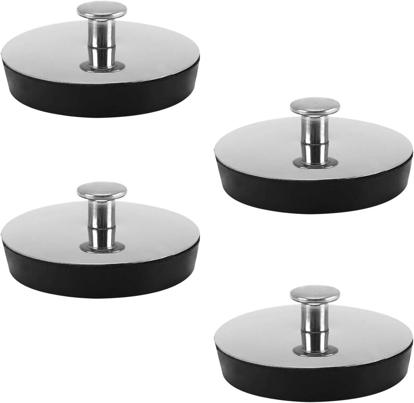 4 Pack Rubber Sink Plug Drain Stoppers, 35mm Universal Bath Kitchen