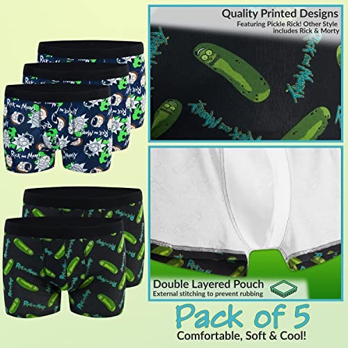 RICK AND MORTY Mens Boxers Shorts Multipack of 5 Black/Green/Navy Teenagers Mens Underwear Official Merchandise4
