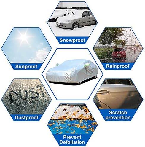 Koukou SUV Car Cover Custom Fit Buick Encore/Encore GX from 2012 to 2025, Waterproof Car Cover All Weather for Automobiles Outdoor Indoor with Zipper Door, Sun Rain Dust Snow Protection. - 3