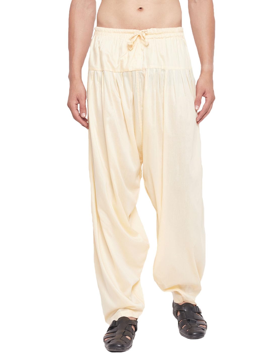 Men Vastramay Men's Gold Cotton Blend Pyjama