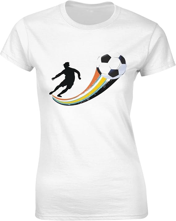 Amazon Co Jp Tシャツ レディース 半袖 サッカー 選手 スポーツ クルーネック 夏服 トップス カットソー ショートスリーブ ファッション 肌着 インナーシャツ 綿 カジュアル 可愛い アニメーション シンプル 柔らかい 通勤 通学 運動 日常用 ファッション