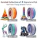 ZIRO Matte Fast Color Change PLA Bundle, 1.75mm Color Gradient Filament 4 Packs, No-Shine Rainbow PLA Filaments, Fit Most 3D Printers and Pen, 2.2lbs X 4 Spool