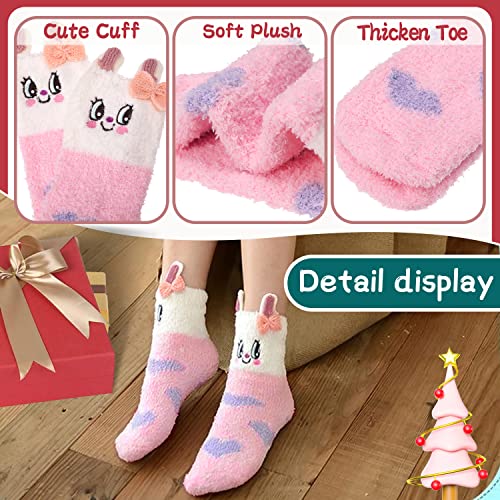 Image of ProEtrade Fuzzy Socks for Women Teen Girls Fluffy Christmas Cozy Slipper Cabin Soft Winter Warm Fleece Socks