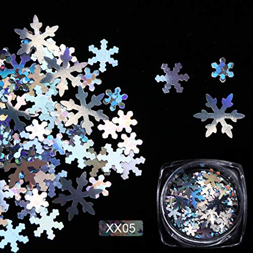 Miss Babe 1 Sets / 7Boxes Snowflake Sequins For Nail Art Decoration Glitter Set Mermaid Laser Sparkly Diy Accessories Nail Flake Trendy Girl Gifts #TOP7