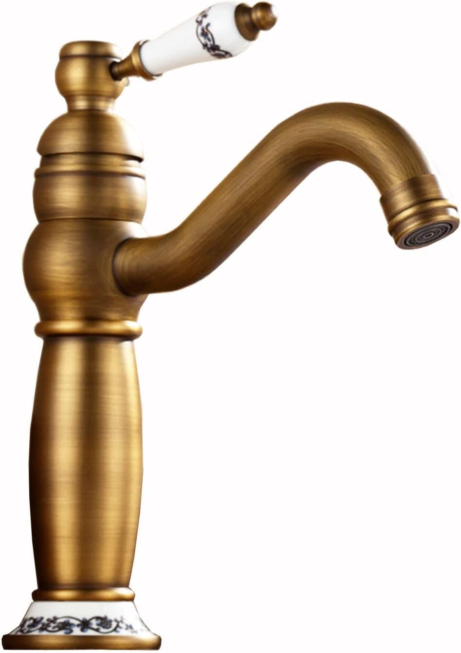 Robinet de lavabo de salle de bain mitigeur simple en laiton rose