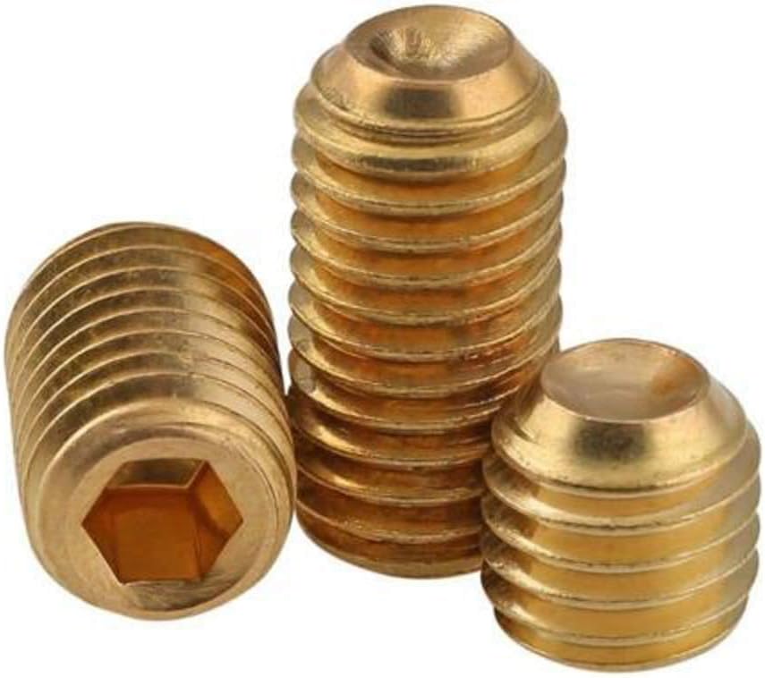 30Pcs M5x8mm Solid Brass Cup Point Grub Screws Hex Socket Set Screws GB