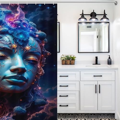 Rideau de douche tissu lavable imperméable baignoire 183x183cm - 5