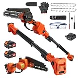 Axientro Electric Pole Saws for Tree Trimming, 2-in-1 Mini Chainsaw & Pole Saw,...