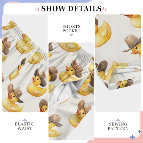Pajama Pants Soft Lounge Pants with Pockets Cowboy Duck Sleepwear Bottoms 6-14 Years3