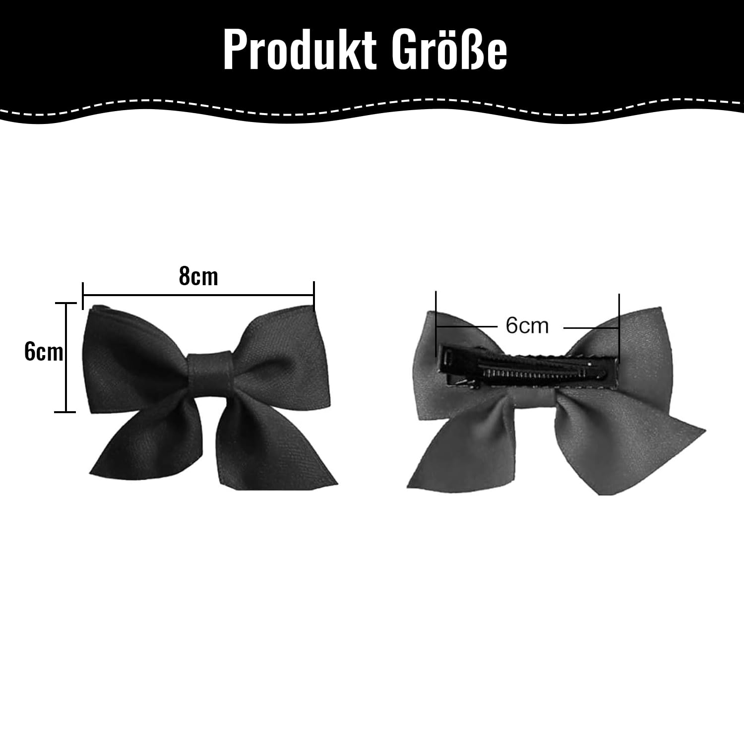 Esshogo Hair Clip Bow, Hair Bow, Hair Clip Black, Bow Hair, Hair Bow Christmas, Hair Clips Women with Bows, Hair Clips Children's Bows - Image 2