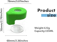 Vista 5 de Tarro de Almacenamiento de Vidrio Transparente con Sello LED, Botella de Vidrio Ornamental con Lupa y Luz（Verde）