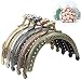 GuoFa 5pcs 8.5cm Retro Half Round Bead Embossed Metal Purse Frame Coin Bag Kiss Clasp Lock DIY Craft Assorted 5 Color/Set