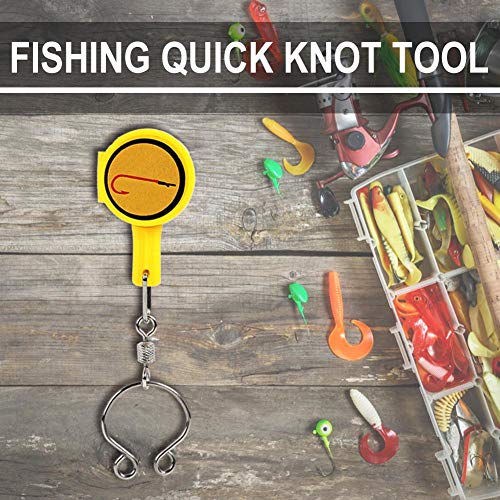 Agulhas de pesca para pesca com nó rápido para cortador de unhas, dispositivo de pesca (amarelo)