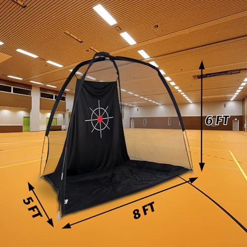 Kapler Golf Net: Durable 8X6FT Practice Net with Mat for Garden Driving Portable Golf Chipping Hitting Training Stimulator with Balls - Image 2