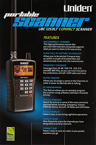 Uniden UBC-125XLT Handheld Scanner