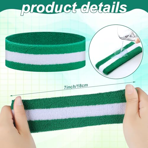 18 Pcs Team Spirit Accessories 6 Soccer Softball Socks 6 Stripe Headband Sweatbands 6 Glitter Eye Black Stickers for School Youth Women Cheerleading Sport Team Spirit Day Wear4