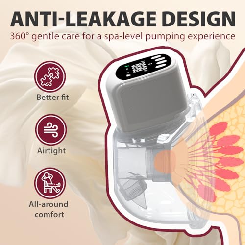 Image of HealthSense Breast Pump for Feeding Mothers | Handsfree Electric Breast Pump Automatic with 3 Modes 9 Frequency, Rechargable, Light Weight & BPA Free Cup, LCD Touch Panel with 1 Year Warranty - BP601