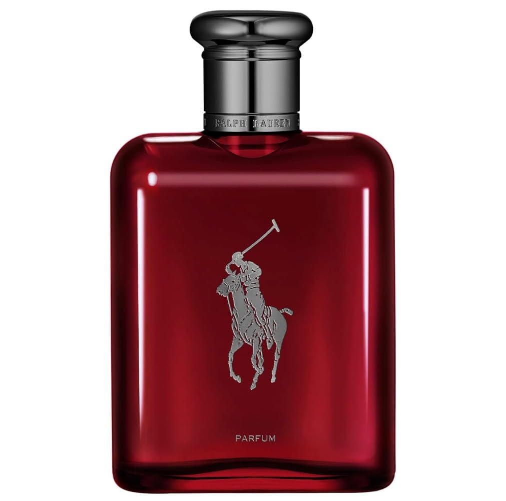 Ralph Lauren Polo Red Parfum, Aftershave for Men, Ambery Woody Scent, Intense Striking Fragrance, Lasting Wear, Luxury Perfume for Men