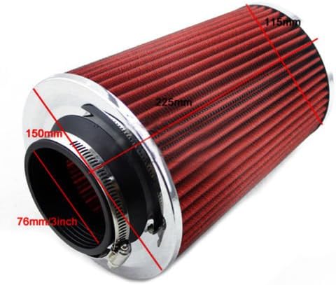 Hotsell 3'' inch Car Long Ram Cold Air Intake Filter Cone Air Filter Standard