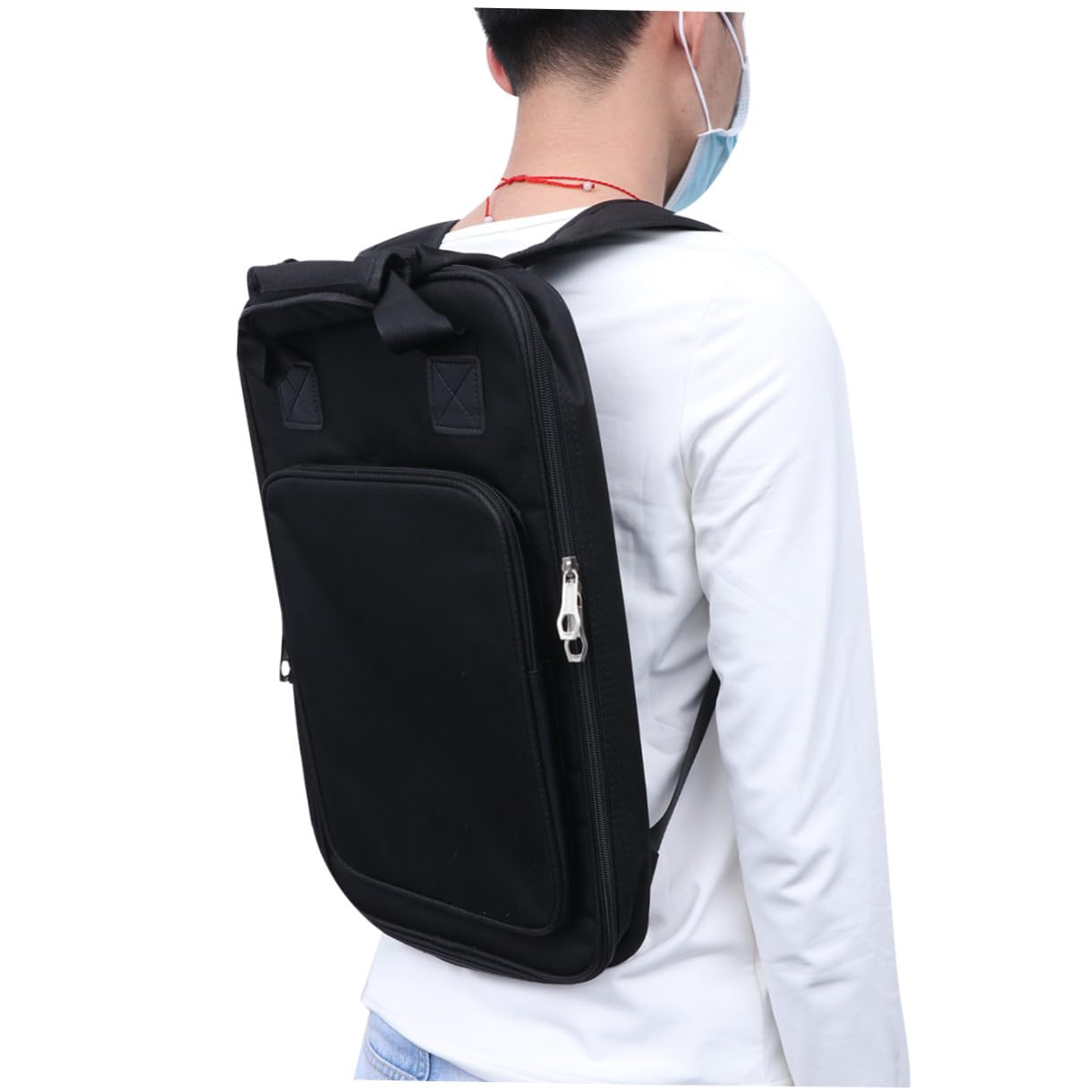 Toddmomy 1pezzi Borsa Portatile per Bacchette Batteria Acero Misura Custodia Bacchette Maniglia Trasporto per Accessori Strumenti Percussione