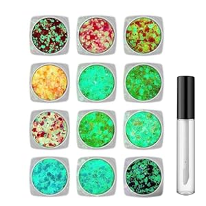 Generisch Neonowy Zestaw Brokatów 12 Kolorów