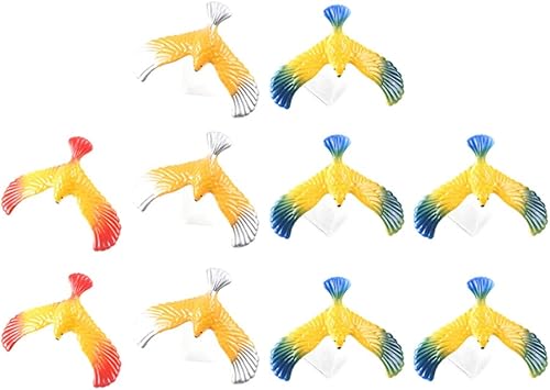 STOBOK Balance Bird Toy 10pcs Niños Educativo Dedo Equilibrio Águilas Gravedad Aprendizaje Ciencia Modelo Escritorio Oficina Decoración