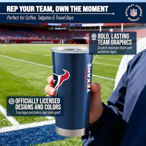 Image of Houston Texans NFL 20oz Stainless Steel Insulated Tumbler, Slider Lid